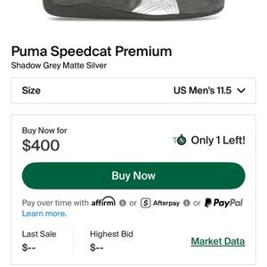 Puma Shadow Grey and Matte Silver Low-Profile Sneakers